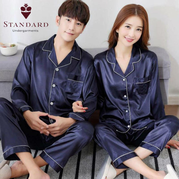 Couple Pajama Set for Honeymoon Sleep Suit (Blue)